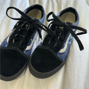 Boys Lightning Black suede vans